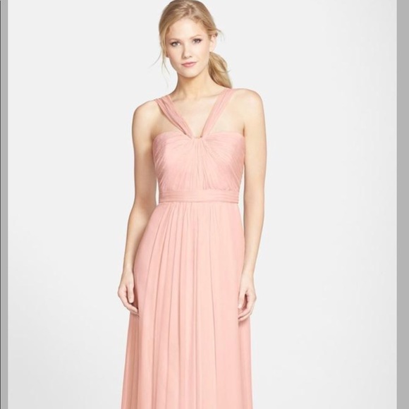 blush silk bridesmaid dresses